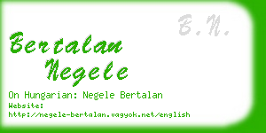 bertalan negele business card